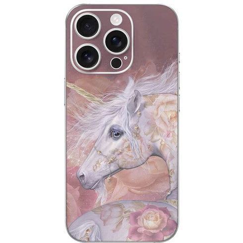 Licorne Florale Rose Unicorn by Laurie Prindle iPhone 16 Pro Skin